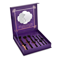 Boîte en papier rigide recyclable gaufrée à chaud, style livre, avec fermeture magnétique de luxe, doublure en éponge, personnalisable pour cosmétiques