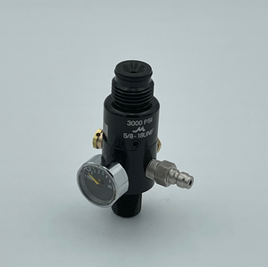 En promotion : Mini-régulateur de gaz noir pour cylindre, hydraulique, avec filetage 5/8-18UNF, contrôle d'entrée 3000 psi, livraison gratuite, pour paintball - Product Image 1