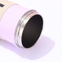 Grande capacité personnalisée en acier inoxydable 600ML Verres à serrure Portable Double tasse à paille avec poignée de manchon pour tasses à café