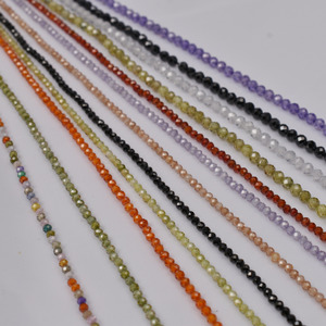 <span class=keywords><strong>2</strong></span>/3mm di colore Flash zircone di cristallo tagliato piccole perle rotonde semilavorate all'ingrosso fatte a mano collana fai da te orecchini materiale - Product Image 3