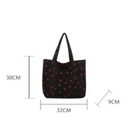 Sac fourre-tout en toile pour femme, motif fraises, sac de plage, sac à bandoulière polyvalent et tendance, grande capacité, simple, pour le quotidien