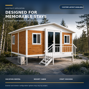 Casa Contenedor Modular Prefabricada Moderna de 20 Pies con Diseño Rectangular para Uso Hotelero, Cabina Transpirable, Solución Integral - Product Image 1