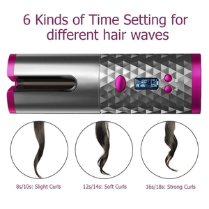 <span class=keywords><strong>Fer</strong></span> à <span class=keywords><strong>friser</strong></span> automatique sans fil portable, recharge USB, anti-brûlure, pour le coiffage - Product Image 4