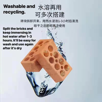 Mainan Edukasi Konstruksi ITTL Model Rumah DIY Plastik ABS Blok Bangunan Villa dengan Lantai Semen untuk Usia 5-7 Tahun