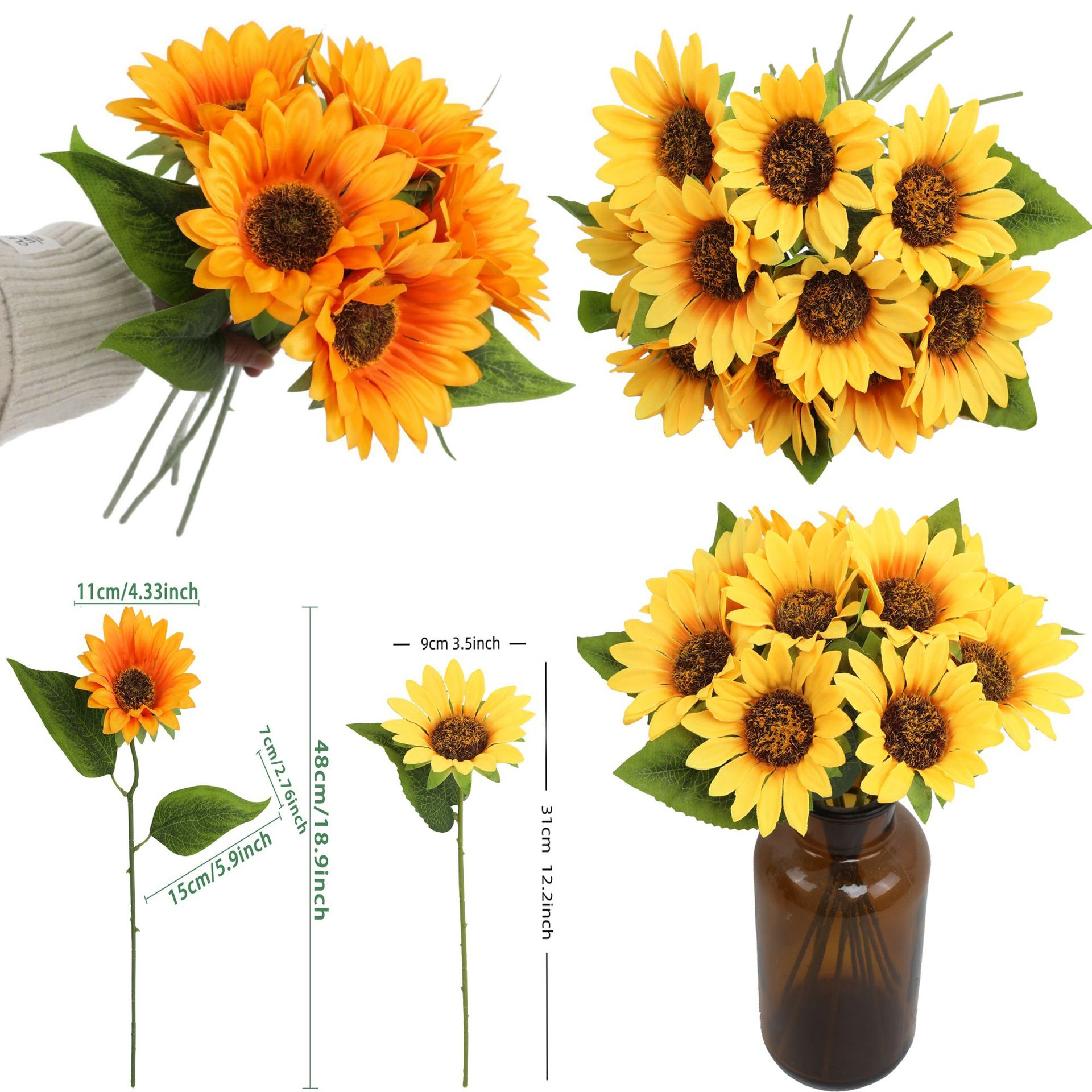 rainbow sunflower Artificial flower