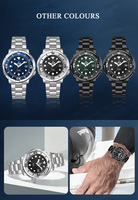 Akires Factory Luxury 20 ATM orologi meccanici cinturino in acciaio Dive Flat Sapphire Crystal OEM 2 anni di garanzia orologio tonno