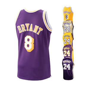 Maglie da Basket Americane All'Ingrosso, Gialle e Viola, Tutte le Squadre USA, Cucite, Maglia di Bryant 8/24 - Product Image 3