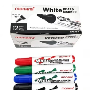 Meilleures ventes 2019 MONAMI Marqueurs effaçables à sec classiques à séchage rapide, couleurs variées, lot de 12, non toxiques - Product Image 2