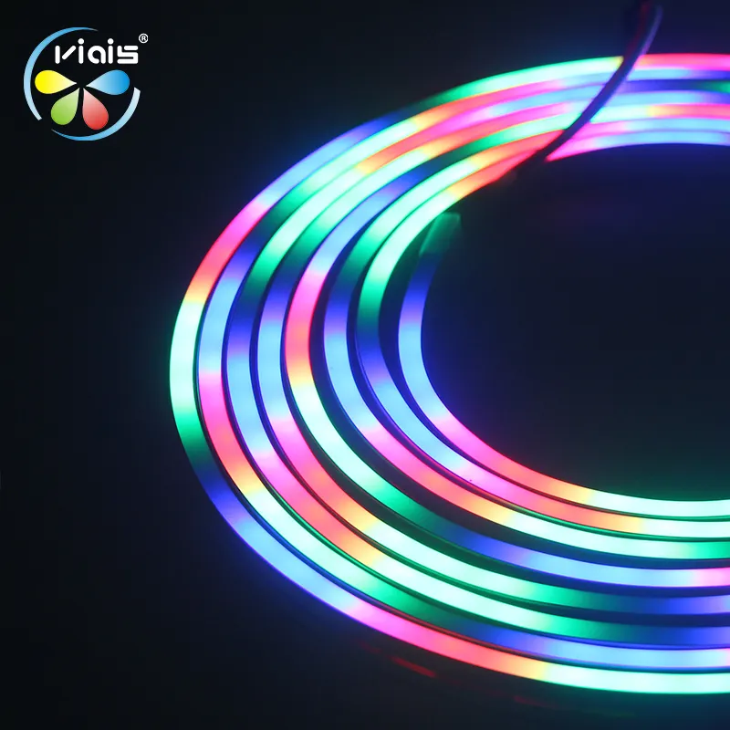 6X12Mm/8X16Mm Full Color Digitaal Adresseerbare Rgbic Led Ultra Dunne Neon Flex Touw Licht Slimme Led Neon Strip