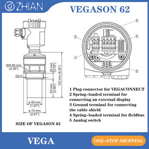 Низкая цена и высокое качество датчик измерения уровня для жидкости 5 м твердый 2 м VEGASON 62 ультразвуковой измеритель уровня - Product Image 4
