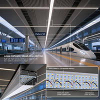 Module de lampe de plafond pour zone passager de métro, certifié IRIS, à source de lumière LED ferroviaire sur carte SMT, DC110V, CRI élevé, faible dégradation