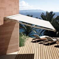 Auvent extérieur à bras pliant pare-soleil fenêtre en aluminium auvent rétractable lumière LED motorisé auvent rétractable mural