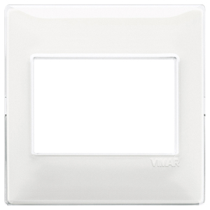 Plaque murale Vimar 14,5x9,5 cm finition blanc mat pour boîtiers électriques - Product Image 1