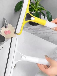 Herramienta <span class=keywords><strong>profesional</strong></span> de limpieza del hogar raspador de silicona de vidrio con mango de plástico para baños ventanas pisos - Product Image 2