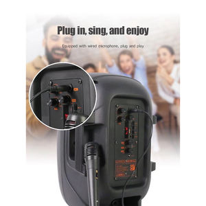 Haut-parleur portable Bluetooth avec microphone filaire, résistant aux rayures, TF FM TWS <span class=keywords><strong>LINEIN</strong></span> U Disk, pour karaoké en extérieur - Product Image 2