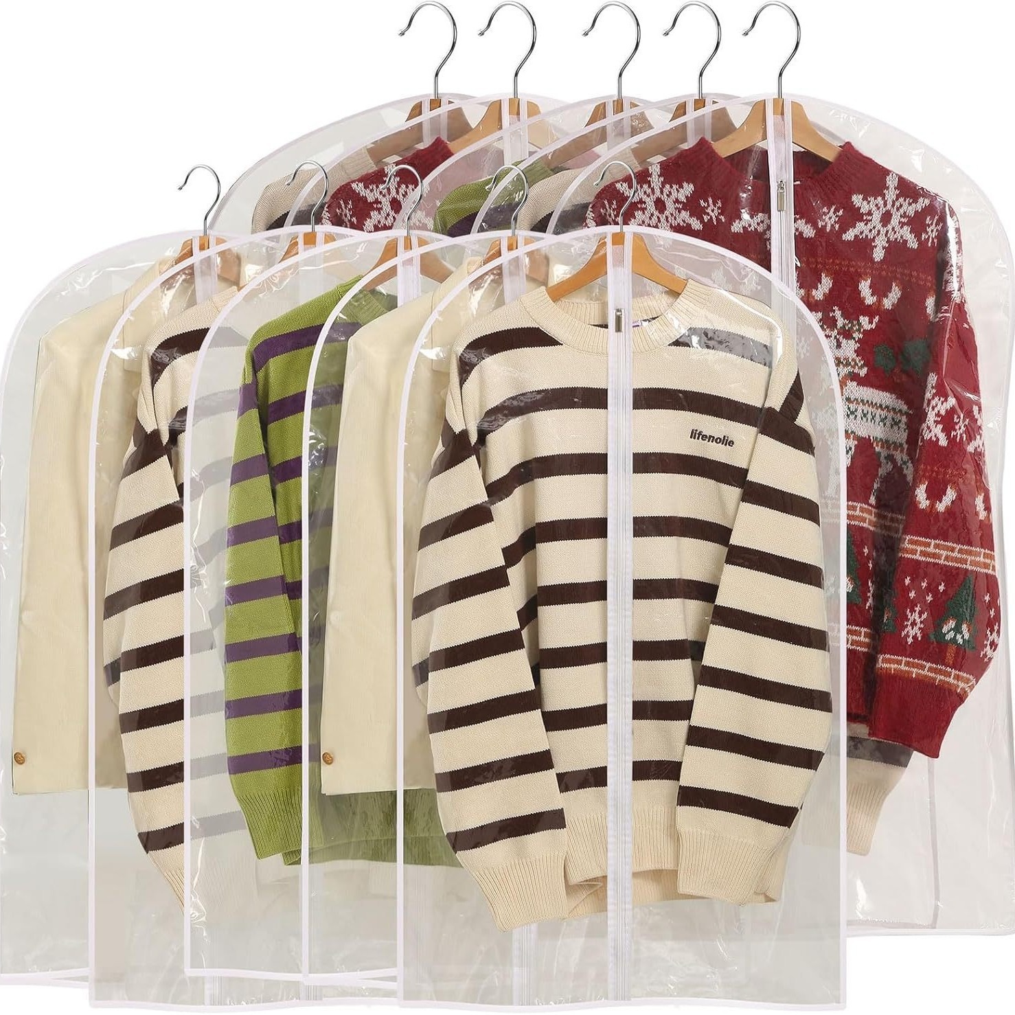 Thickened high-transparency zipper model [white edge]