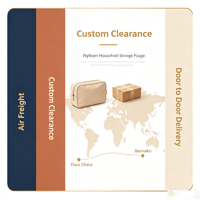 Expédition aérienne DDP porte-à-porte depuis Yiwu, Chine, pour les pochettes de rangement domestiques en nylon, logistique vers Bamako, Mali