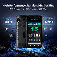 Terminal Portátil PDA Android 15 de 6 Pulgadas, Escáner de Código de Barras 2D Zebra SE4710, CPU G99 MT6789, IP68 Resistente, Colector de Datos para Almacén