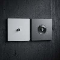 Prise murale TV BENDI C46 norme européenne 86, encastrée, sortie satellite CATV, panneau PC blanc/gris, 16A, IP20, pour maison/hôtel