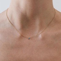 Collier en acier inoxydable pour dames Collier à breloques en zircon cubique 12 pierres de naissance Cadeau significatif pour un anniversaire