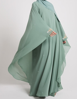 Robe musulmane YKA042 pour femmes, vêtements islamiques, hijabs, abaya traditionnelle en mousseline de haute qualité, design brodé surdimensionné