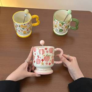 High-quality Appearance Birthday Gifts Girlish Water <b>Cups</b> <b>Ceramic</b> Mugs Practical Office Breakfast Coffee <b>Cups</b> - Product Image 2