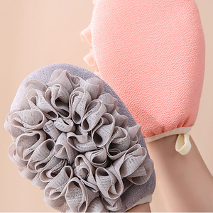 Baño Loofah Cuerpo Esponja Cepillos <span class=keywords><strong>Spa</strong></span> Puf Luffa Exfoliante Baño Guante Ducha Depurador Guante Manopla Almohadilla de limpieza con flor - Product Image 5