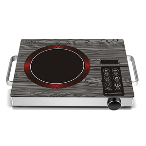 Wood Grain Multifunctional Electric Ceramic <b>Stove</b> 1 Burner Button Control Smooth Cooktop Anti Dry Burning Energy Saving - Product Image 1