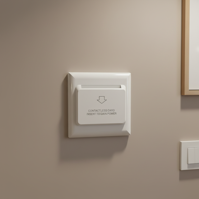 Greentech Hotel Smart Power Switch with Touch Panel RFID Key Card PC Material Energy Saving Wires