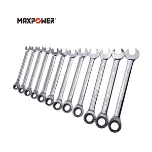 MAXPOWER-Juego de herramientas de mano para reparación de bicicletas, conjunto de llaves combinadas de 12 piezas en caja de herramientas