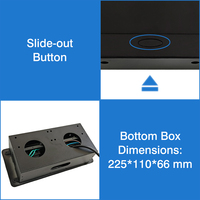 Boîte de prise de courant USB multifonctionnelle en alliage de zinc EU à trois prises escamotables pour bureau