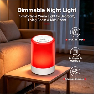 5v Dimmable Rechargeable Timable Red Night Warm Sleep Light LED Lamps for Good Sleep - Product Image 3