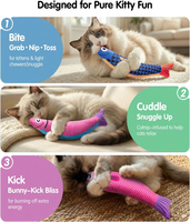 Jouet créatif pour chat en forme de poisson, parfum menthe, coton PP, peluche ultra-douce, poupée-coussin pour enfants, vente en gros pour fabricants