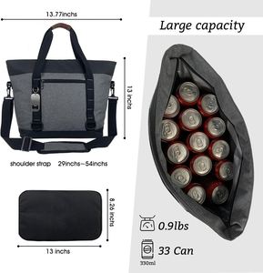 Sac isotherme grand format, sacs de courses réutilisables, sacs isothermes souples étanches, sac fourre-tout isotherme portable - Product Image 5