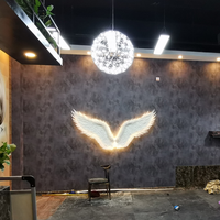 Décoration murale, grandes ailes d'ange en plumes