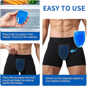 Yeniden Kullanılabilir İç Çamaşırı Vasektomi Buz Paketleri Testis Desteği ve Ağrı Giderici Erkekler İçin Hediye - Product Image 3