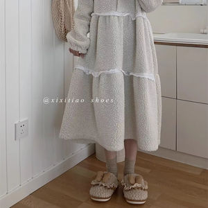 2025ใหม่รองเท้าแตะพื้นรองเท้าหนานุ่มสำหรับผู้หญิง, รองเท้าแตะผ้าฝ้ายกันลื่นนุ่มให้ความอบอุ่นสำหรับฤดูหนาว - Product Image 2