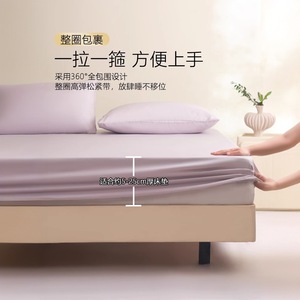 Tokogasa Fitted <b>Sheet</b> 1.2m Bed Breathable Solid Color Lyocell Tencel Ice <b>Silk</b> Mattress Protector Single Piece - Product Image 4