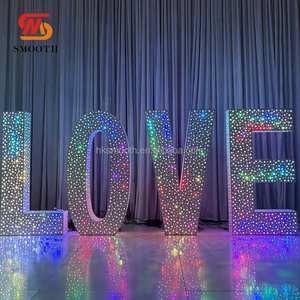 Lettres lumineuses LED 3D personnalisées en métal, effet ciel étoilé, pour décoration de mariages, banquets et événements festifs - Product Image 4