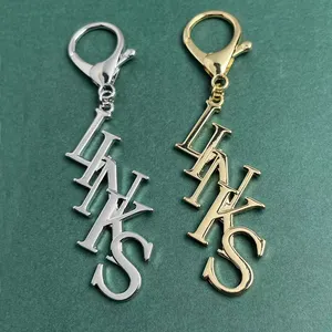 Wholesale Keychains Greek Letter Sorority Name Logo Handbag Accessories Purse Charms Fashion Links Metal Keychain