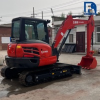 Excavatrice hydraulique Kubota Kx165 d'occasion, 90% neuve, bon prix, 5,5 tonnes, excavatrice sur chenilles Kubota Kx 165 d'occasion, 5,5 tonnes, à vendre