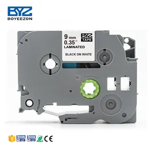 9 Mét Tze-221 TZe Loạt Đen Trên Trắng Tape Dán Nhãn Maker Cho TZe Brother P-cảm Ứng Máy In PET Không Thấm Nước Nhãn Băng