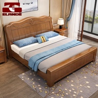 Lit en bois massif sur mesure Lit double Lit king-size Meubles de chambre à coucher