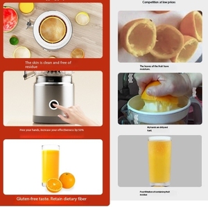 เครื่องคั้นน้ำผลไม้ USB ไร้สายแบบชาร์จไฟได้เครื่องสีส้มที่ปลอดภัยไม่ต้องใส่สารตกค้างไม่ต้องทำความสะอาดง่าย - Product Image 3