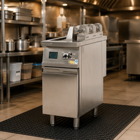 Cuisinière à nouilles électrique durable à trois bacs RKMF-RCFZ370 en acier inoxydable, cuisinière à nouilles commerciale