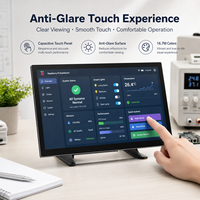 شاشة عرض TFT LCD مقاس 7 بوصات بدقة 800×480 مع شاشة لمس سعوية لـ Raspberry Pi 3 و4، واجهة HMI مدمجة بسطح مضاد للوهج