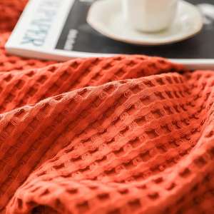 <span class=keywords><strong>Verano</strong></span> 3D Waffle Plaid Algodón puro cama manta tiro edredón fino <span class=keywords><strong>colcha</strong></span> de punto hogar Hotel cobertores sofá cubierta mantas - Product Image 6