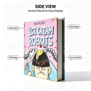 Stampa Personalizzata di Libri Illustrati per Bambini con Copertina Rigida, Libro di Storie con Cartoni Animati di <span class=keywords><strong>Robot</strong></span> Gelatoio per Bambini, Stampa Offset a Colori OEM ODM - Product Image 1
