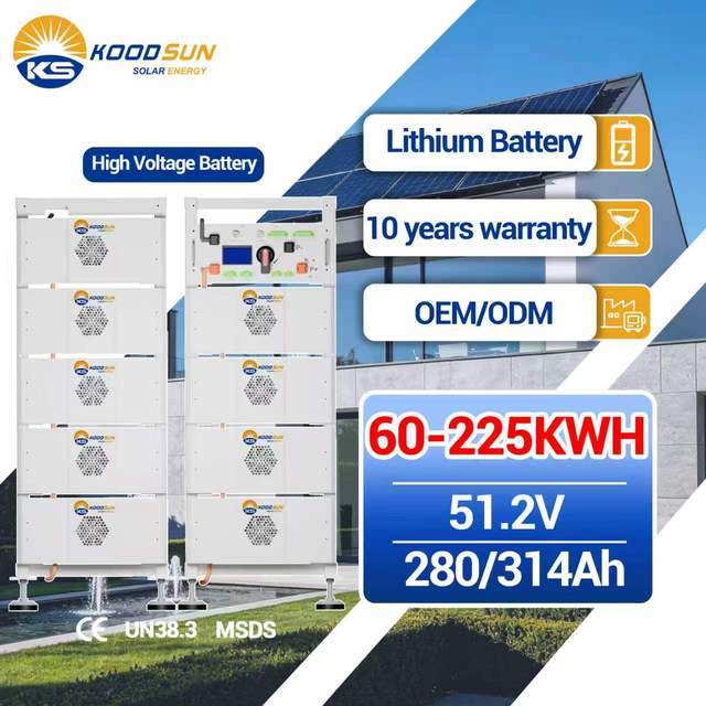Koodsun 51.2V 314Ah Rack Battery Compatible with Deye for Time-of-Use TOU Arbitrage Solar System Commercial Electricity Save
