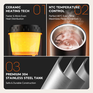 Cafetera Espresso Portátil de 19 Bares, Inalámbrica, <span class=keywords><strong>con</strong></span> Batería, Calentamiento Automático, Compatible <span class=keywords><strong>con</strong></span> Cápsulas, Ideal para Viajes - Product Image 5